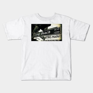 Long Beach Boulevard, Long Beach, California by Mistah Wilson Kids T-Shirt